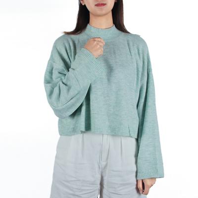 China Autumn Winter High Neck Women Sweater Drop Design Anti-wrinkle New Shoulder Casual Stylish Pullover Sweater for sale