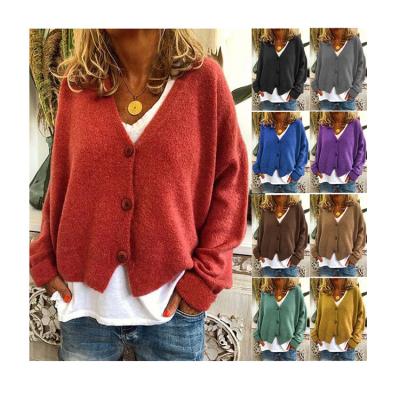 China Anti-wrinkle 2021 Winter and Autumn New Arrivals Knit Casual Placket Sleeve Women Sweater Cardigan Curved Coat for sale