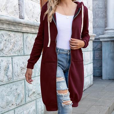 China Wholesale Anti-Wrinkle Autumn Winter Long Sleeve Hoodies Full Zipper Jacket Women's Best Quality Hoodies Jacket for sale