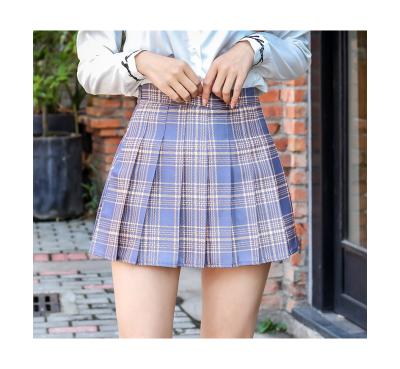 China Pleated Skirt New Style Student Fashion Anti-static Cute Soft Waist Plaid High Quilting Mini Short Skirt For Women for sale