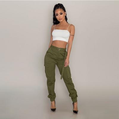 China New Fashion Summer Anti-wrinkle Ladies Overall Pants Comfortable Women's High Waist Loose Casual Pants for sale