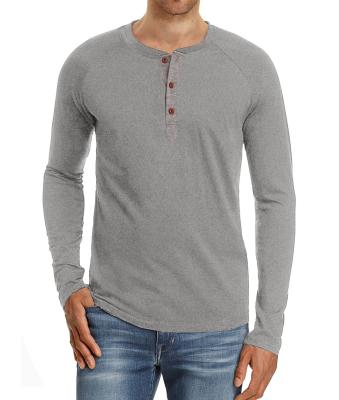 China Breathable Custom Casual Simple O-Neck Long Sleeve Begging T-Shirts Plus Size Men's Plain T-Shirt for sale