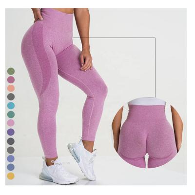 China 2021 Women Breathable Seamless Yoga Pants High Waist Hip Lift Workout Yoga Pants Ladies Gaiters for sale