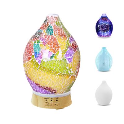 China Car Magic Crystal 3D Mood Led Ultrasonic Aroma Diffuser Humidifier Essential Oil Diffusers for sale