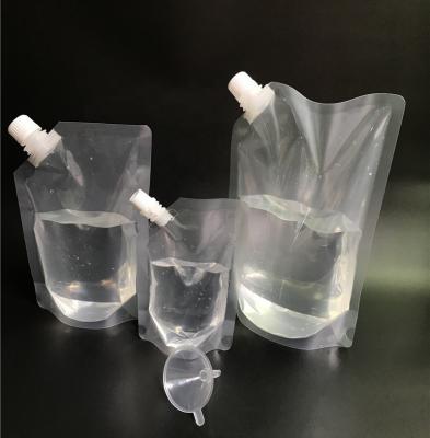 China Plastic Liquor Moisture Proof Pouch Drinks Concealable Drinking Flasks 230ml 420ml 1000ml Flasks With Plastic Funnel for sale