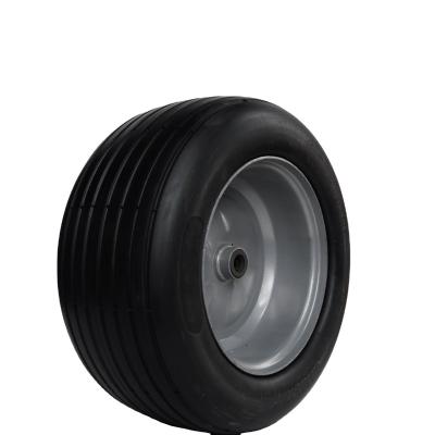 China Hot Sale Flat Free Solid Stable-Resistant Puncture Wheel PU 18x8.50-8 Flat Freewheel for sale