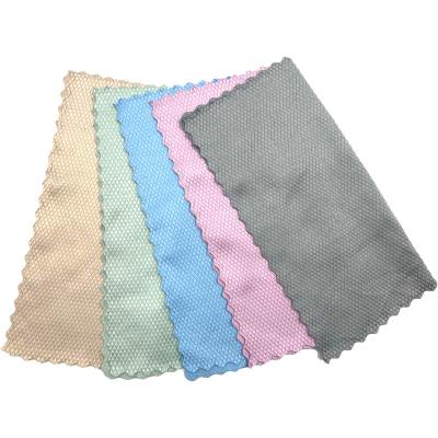 China Scale Viable Cleaning Cloth Fish Bilov Microfiber Polishing Towel For Stainless Steel Wine Car Glass Anti-Grease Wiping Rags Towels for sale