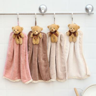 China Bilov Bear Hand Towel Kitchen Super Absorbent Bathroom Towel QUICK DRY Cute Child Hand Towel for sale