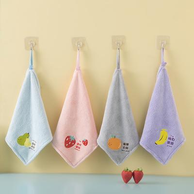 China 30*30cm Sustainable Factory Wholesale Bathroom Hand Towels With Loop Kitchen Super Absorbent Hand Towels for sale