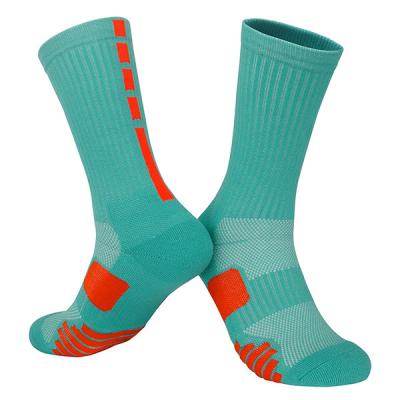 China New Breathable Custom Design High Quality Anti Slip Football Grip Striped Breathable Long Trail Running Socks Soccer Football Socks for sale