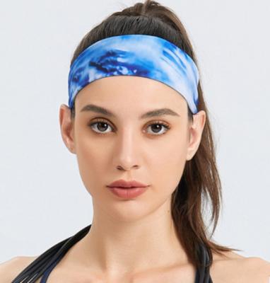 China Wholesale Sports Fitness Sports Elastic Anti-sweat Stretch Printed Headband Cooling Sublimated Headband Custom Printed Headbands For Women for sale