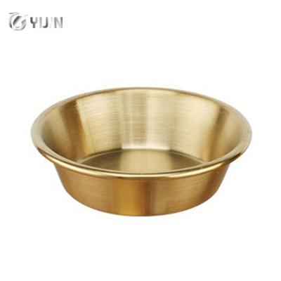 China Sustainable factory kimchi sushi soup dipping saucers mini dishes sus304 stainless steel seasoning dishes for sale