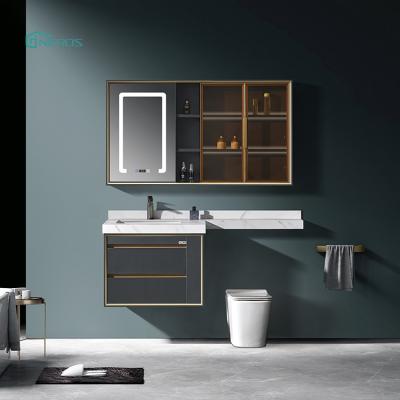 China Durable Wall Hung Mirror Cabinet Bathroom Vanity Stainless Steel Bathroom Vanity With Sliding Door for sale