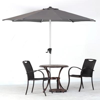 China Hot Sale Modern Steel Round Yard Sunscreen Outdoor Waterproof Beach Umbrella for sale