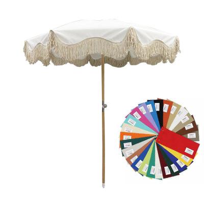 China Modern Supplier Hot Sale Customized Wooden Beach Umbrellas for sale