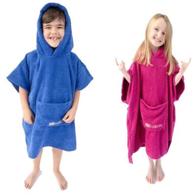 China QUICK DRY Hooded Poncho Towel Poncho Kids Warm Dry Long Robe For Kids for sale