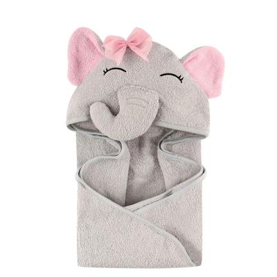 China Elephant QUICK DRY Hooded Baby Towel, Cotton /Bamboo Hooded Baby Bath Towel for sale