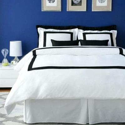 China Disposable Luxury Cotton Hotel Duvet Cover Sets White Bedding Set for sale