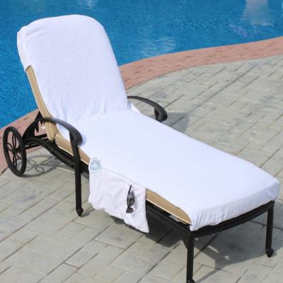 China Custom Size Beach Chair Towel Cotton Pool Lounger Cover Child Safe Towel for sale