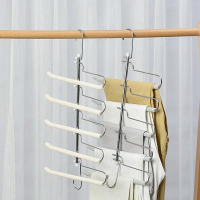 China Wholesale Modern Non-slip Multilayer Scarf Storage Hanger Space Saving Pant Hangers Coat Hanger for sale