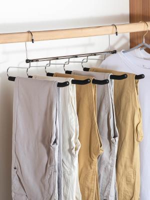 China Modern Anti-slip Multi-Layer Pants Rack Customized Metal Hanger Pants Hanger for sale