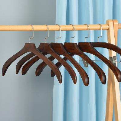 China Luxury Custom Bikini Metal Hook Hanger Clothes Coat Panties Wood Hanger Wooden Cloth Hanger for sale