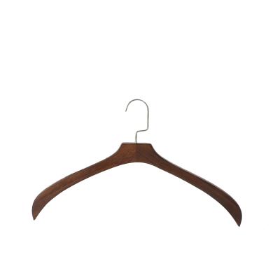 China Luxury Custom Bikini Metal Hanger Hang Pants 5.5 Mm Iron Wood Hanger Strong Metal Wide Dress Use for sale