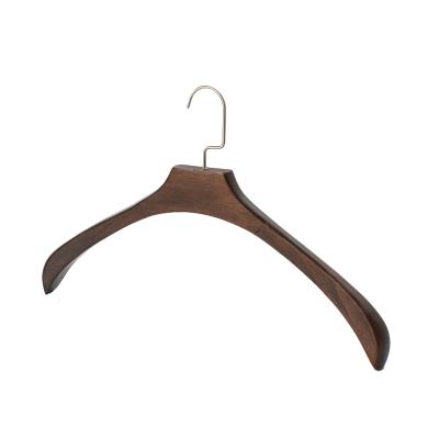 China Luxury Custom Logo Standard Size Non Slip Bikini Customized Wooden Hanger With Metal Hooks for sale