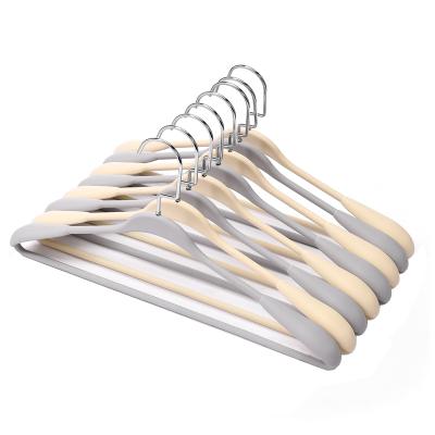 China Modern Wholesale Bright Color Hangers Plastic Coat Clothes Pants Laundry Hanger for sale