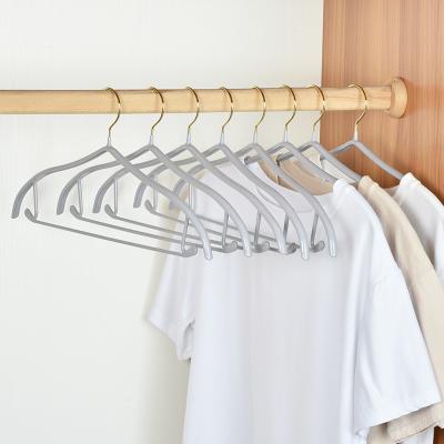 China Modern Hot Sale PVC Coated Non Slip Metal Hanger For Magic Clothing Hanger for sale