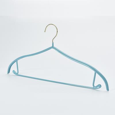 China Modern Hot Selling PVC Pating Metal Clothes Coat Hanger For Magic Clothing Hanger for sale