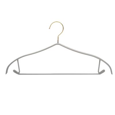 China Traceless modern metal hangers for fabrics modern pvc coated coat hanger for clothing magic hanger for sale