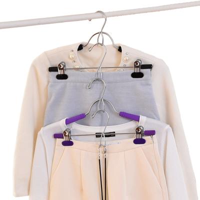 China Modern Wholesales EVA Padded Non-Slip Wire Metal Shirt Dress Coat Clothes Metal Hanger Racks Organizer for sale