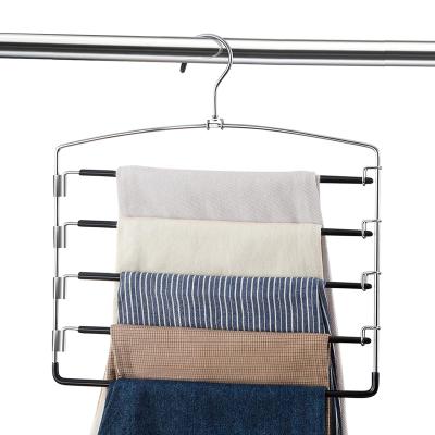 China High Quality Non-slip Metal Factory Metal Hangers Pants Hanger Anti-skid for sale