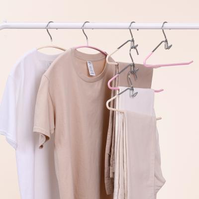 China Modern Swivel Hook Metal PVC Coat Hangers Non-Slip Coat Hangers Organizer for sale