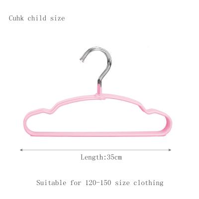 China Children's Metal Shirt Pants Non-slip Hook Hangers Coat Hanger Clothes Accessories Stretch Baby Kids Hanger for sale