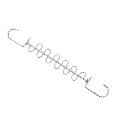 China Amazon Hot Selling Clothes Hooks Kids 6 Metal Hanger Space Saving Multi Folding Hanger for sale