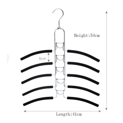 China Magic coat hanger 5 layer modern metal for cabinet multifunctional suit hanger for sale