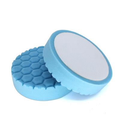 China Good Elasticity 6 Inch Foam Blue Light Duty Finish Sponge Polishing Pads For Polishing Machine for sale