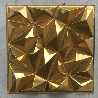 China Raincoat | Fire resistant | Easy To Install Customized Color Plating 3D PVC Wall Panel For Hotel And Nightclub for sale