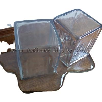 China Custom Europe Artificial Water Flowing Out Of Transparent Resin Ice Block for sale