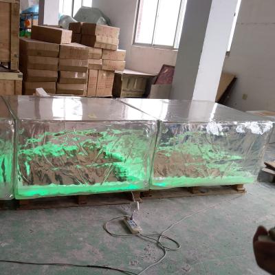 China Custom Europe Resin Giant Artificial Transparent Ice Block for sale