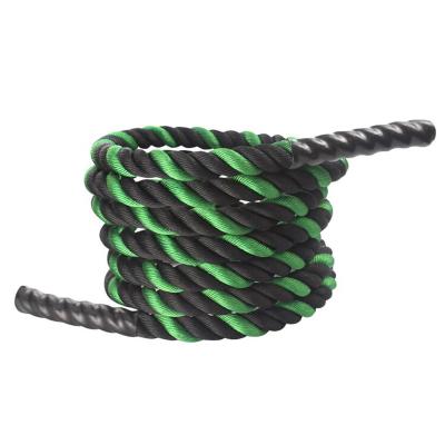 China Trainning Customs Logo New Arrival Black / Green Cheap Battle Rope 2 As Gym Rope Climbing for sale