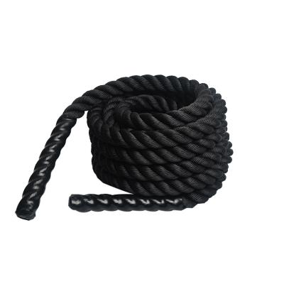 China Trainning Customized Logo Iron Bull Training Battle Rope Jump Rope With Handle Gym 30ft 15m For Body Fitness for sale