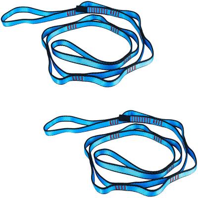 China Wholesale Climbing Chains Price Looped Strong Straps Daisy Chain Rope Climbing Lanyard Yoga Strap Nylon Aerial Sling for sale