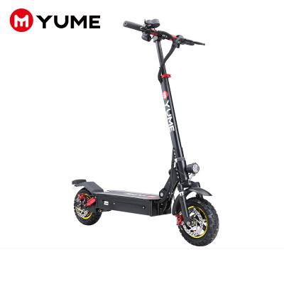 China YUME Unisex Fast Delivery 48v 1000w Electric Scooter 2 Wheels Off Road Tire Escooter For Adults for sale