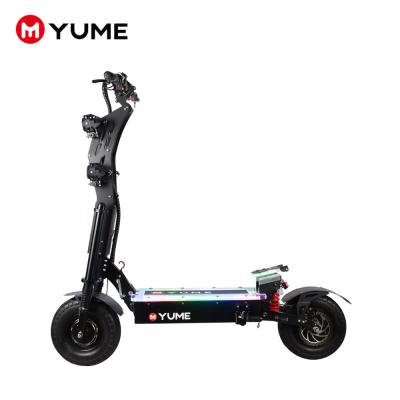 China Best YUME 13inch Two Big Wheel E Scooter Unisex Wide Motor Electric Scooter Double Motor For Adults for sale