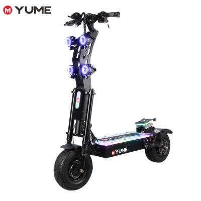 China YUME 60v 8000w dual motor high quality unisex 13inch 2 wheel electric motorcylc folding scooter for sale