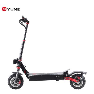 China Yume 2020 unisex Y11 plus 5600w dual motor e scooter off road tire foldable adult electric scooters with seat for sale