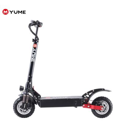 China YUME 52V 2400w Motor Double Tire 10inch Foldable Electric Scooter Unisex Fat Electronic Scooter For Adult for sale